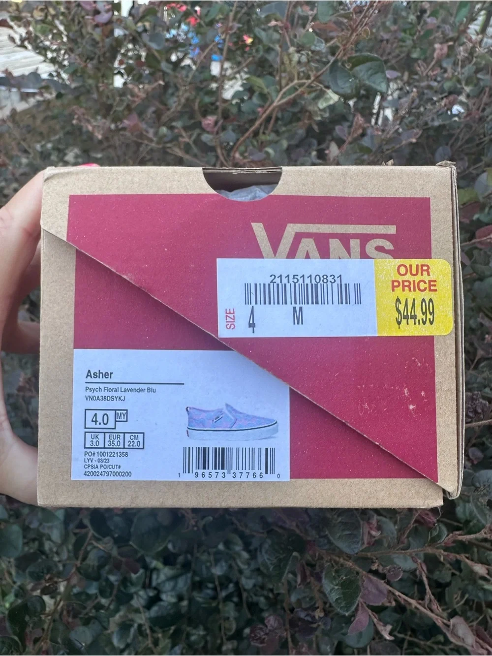 Vans Kids Slip-On Floral Canvas Sneakers - Pink & Blue